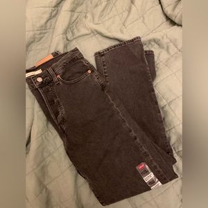 Levi’s Wedgie Straight Leg Washed Black Denim
